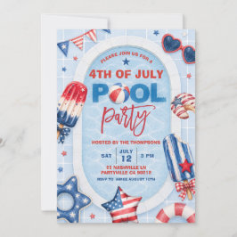 convite para festa de churrasco no Memorial Day na