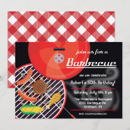 Convite para Festa de Churrasco Smokin BBQ