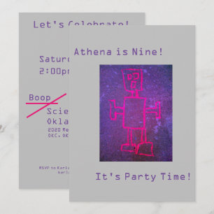 Convite para Festa de Ciência de Robô