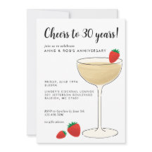 Convite para Festa de Cocktail de Aniversário