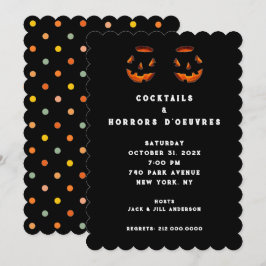 Convite para Festa de Cocktail de Halloween para A