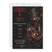 Convite para Festa de Cocktail de Halloween Spirit