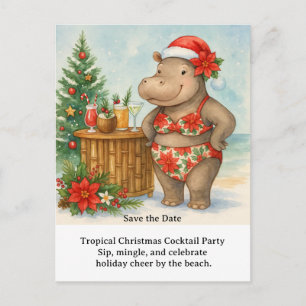 Convite para Festa de Cocktail de Natal Tropical