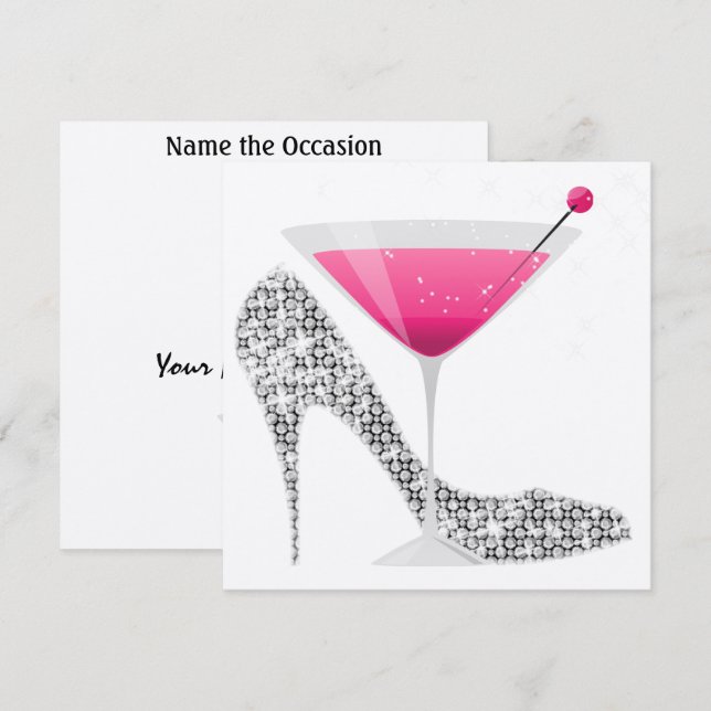 Convite para Festa de Cocktail por SRF (Frente/Verso)