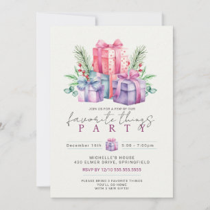 Convite para festa de Coisas Favoritas