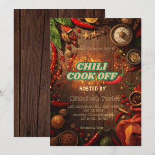 Convite para Festa de Concurso de Chili