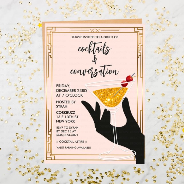 Convite para Festa de Coquetel (Criador carregado)
