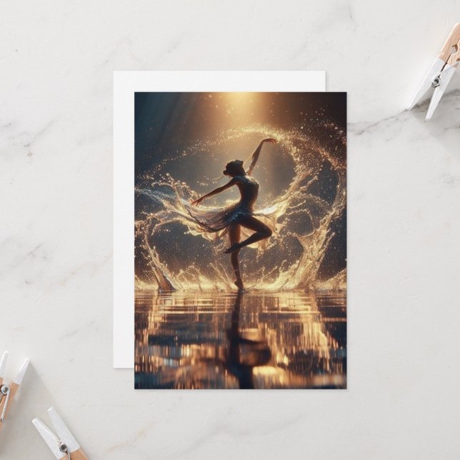 Convite para Festa de Dança Aquática Caprichosa |  (Frente/Verso In Situ)