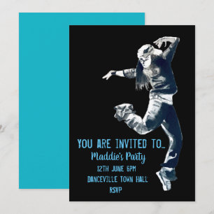 Convite para festa de dança hip hop dança moderna