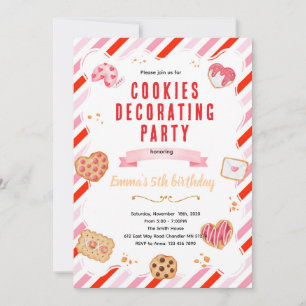 Convite para Festa de Decoração de Biscoitos de Di