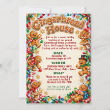 Convite para Festa de Decoração de Casa de Pão de