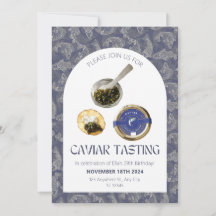 Convite para Festa de Degustação de Caviar