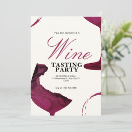 Convite para Festa de Degustação de Vinho Branco e