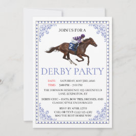 Convite para Festa de Derby de Corrida de Cavalos