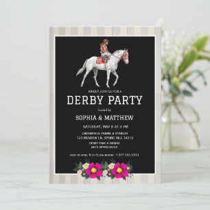 Convite para Festa de Derby Vintage Cartão de Corr