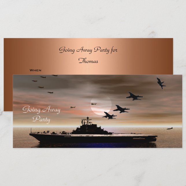 Convite para Festa de Despedida (Frente/Verso)