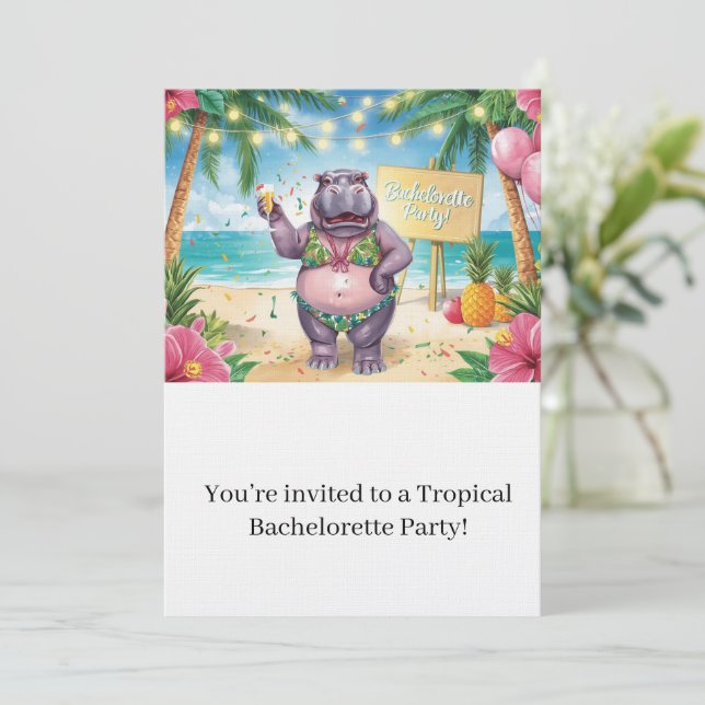 Convite para Festa de Despedida de Solteira de Biq (Em pé/Frente)
