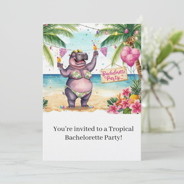 Convite para Festa de Despedida de Solteira de Biq (Em pé/Frente)