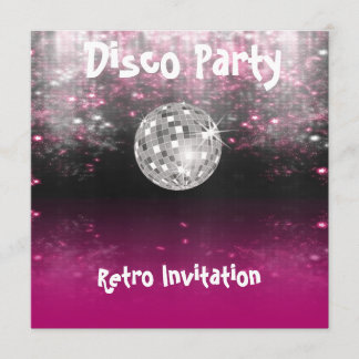 convite para Festa de Disco Retro