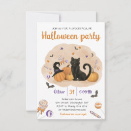 Convite para Festa de Doces de Halloween Espetacul