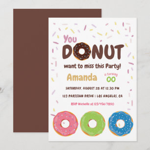 Convite para Festa de Donut