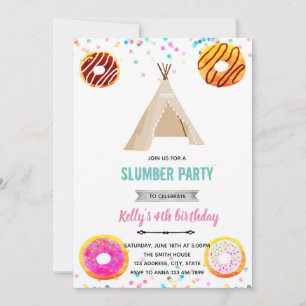 convite para festa de donuts
