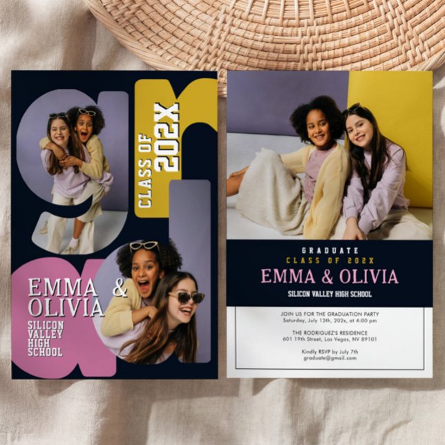 Convite para Festa de Dupla Formatura  (Criador carregado)