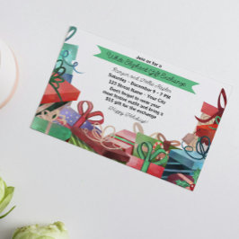Convite para Festa de Elefante Branco de Natal
