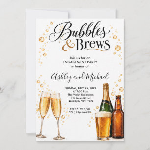 Convite para Festa de Encontro Bolhas e Cervejas