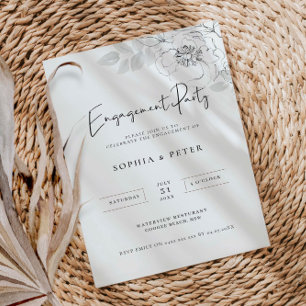 Convite para Festa de Engajamento de Ilustração Bo