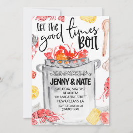 Convite para Festa de Engajamento do Boil de Lagos