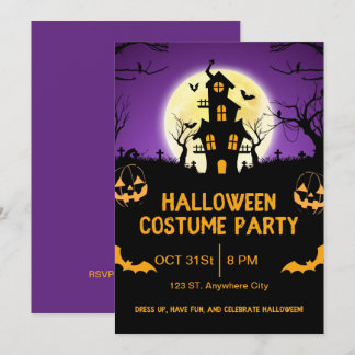Convite para Festa de Fantasias de Halloween