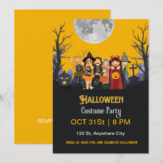 Convite para Festa de Fantasias de Halloween