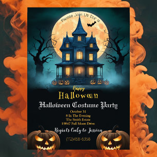 Convite para Festa de Fantasias de Halloween Man