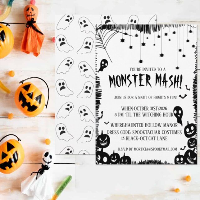 Convite para Festa de Fantasias de Halloween Monst (Criador carregado)
