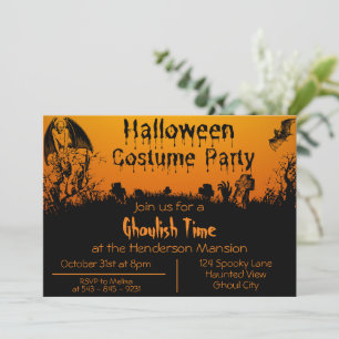 Convite para Festa de Fantasias de Halloween para