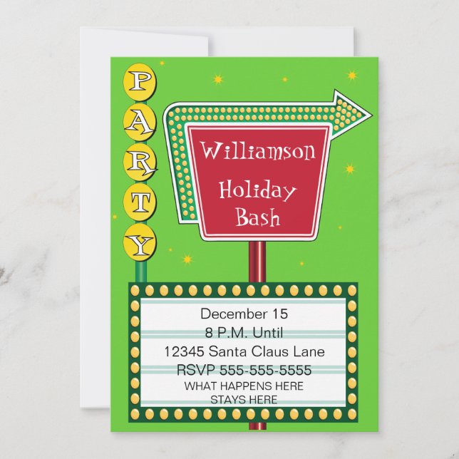 Convite para Festa de Feriado de Assinatura Retroa (Frente)