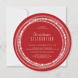 Convite para Festa de Feriado de Chic Sparkles de 