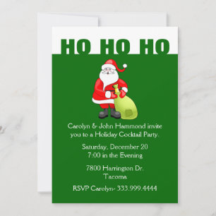 Convite para Festa de Feriado de Papai Noel