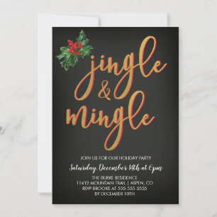 Convite para Festa de Feriado Jingle & Mingle