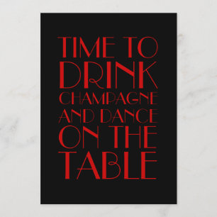 Convite para Festa de Feriado Vermelho de Vinte An