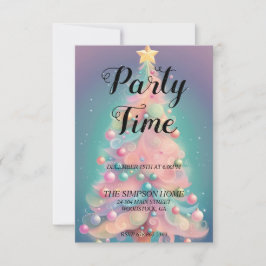 Convite para Festa de Férias de Árvore de Natal Wh