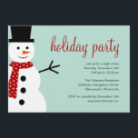 Convite para Festa de Férias/Natal Snowman<br><div class="desc">Convide seus convidados para comemorar a temporada com esses convites divertidos e alegres de festas do Snowman de Berry Berry Sweet. Carimbo de correspondência,  cartões de agradecimento,  adesivos de favoritos/adesivos de etiqueta de presente e mais disponível em berryberrysdoce.com</div>