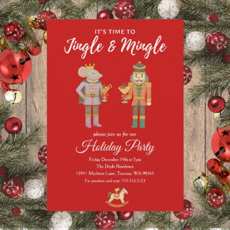 Convite para Festa de Fim de Ano Flat Jingle e Min