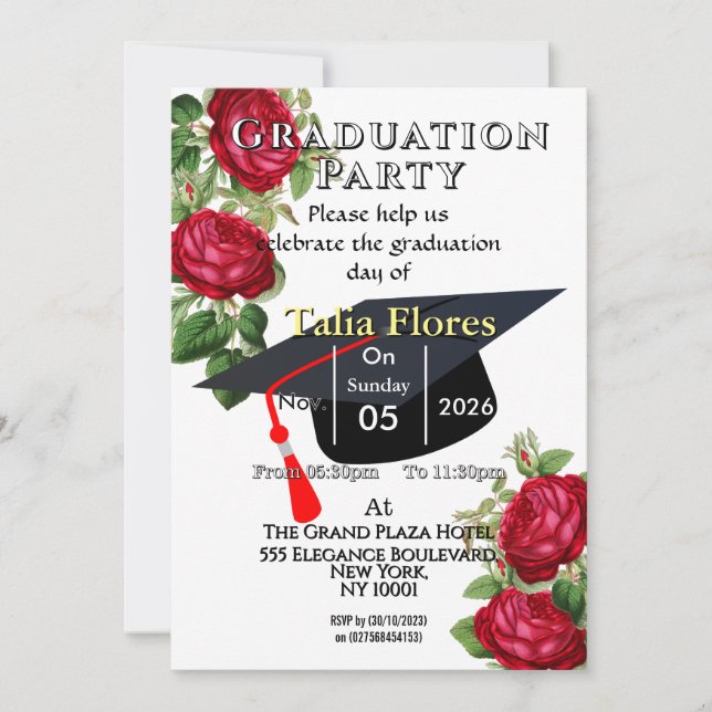 Convite para festa de formatura (Frente)