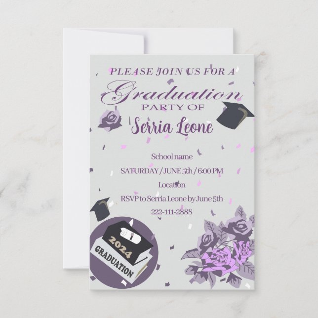 Convite para festa de formatura 2024 (Frente)