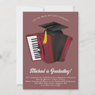 Convite para Festa de formatura Accordion Music