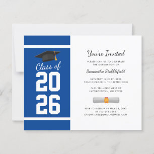 Convite para Festa de Formatura Azul Grad 2026