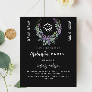 Convite para festa de formatura Black lavender 202
