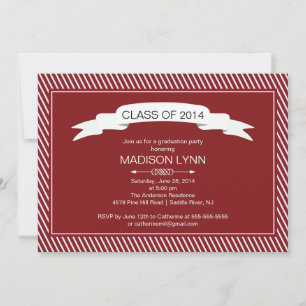 Convite para Festa de formatura Branca de Maroon M